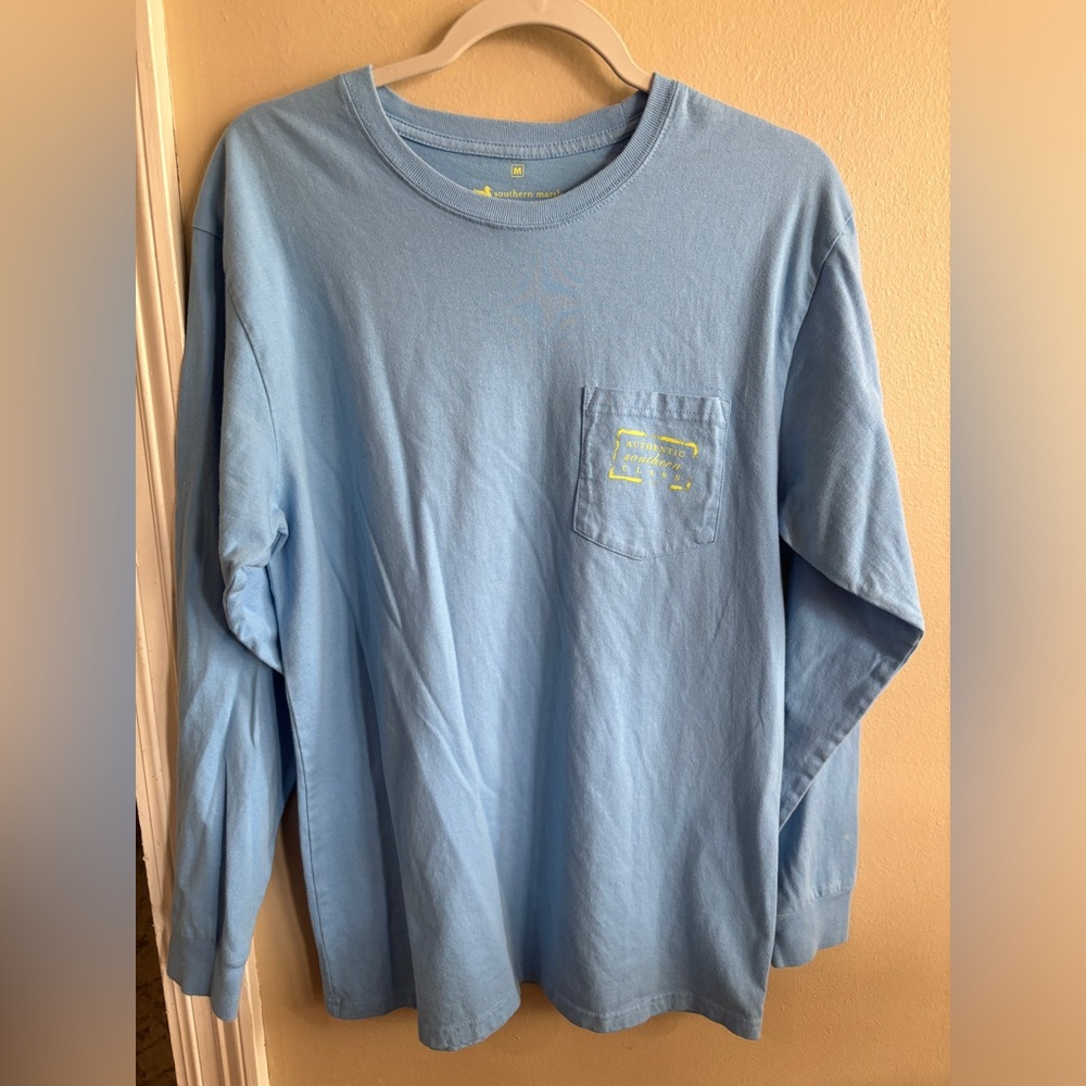 Men’s MEDIUM: Southern Marsh Blue Long Sleeve Men's Shirt